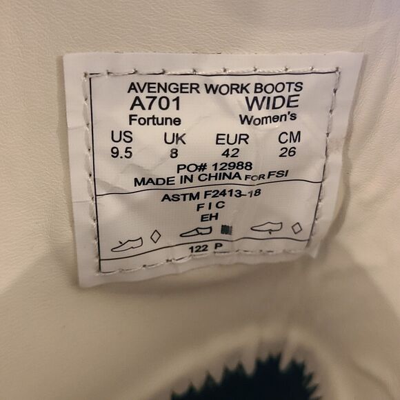 New Avenger Womens Fortune White Combat Work Safety Toe Boots Size 9.5 A701... - Picture 9 of 9